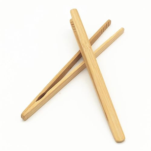 2 PCS Wooden Tongs Kitchen, Toaster Tongs Wooden Cooking Accessory, Classic Bamboo Toast Tong, Kitchen Tong for Grilling