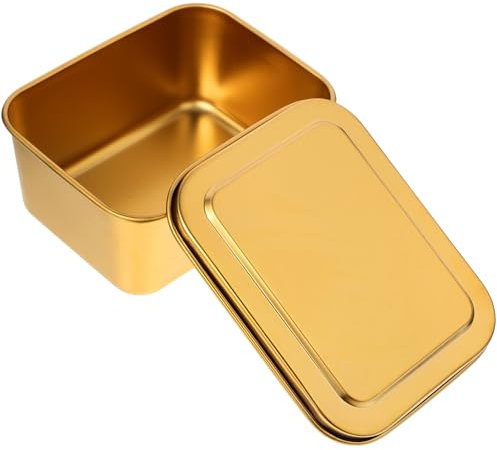OFFSCH Kuchenbox Aus Edelstahl Mit Deckel Transportbox Für Kuchen Antihaftbeschichtete Kasten Kuchentragebehälter Metallbehälter Für Bäckereien