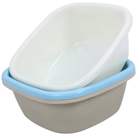 Ipetboom 3 Pièces Bassine Plastique Carrée Renforcée Grand Bac Lavage Vaisselle Résistant Et Pratique Pour Cuisine Et Biberons Capacité Élevée Usage Multiple