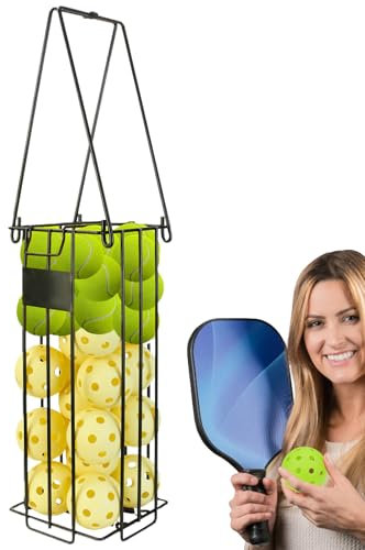 Tennisballpicker – Tragbares Picker Upper ergonomisches Sammlerwerkzeug mit großer Kapazität für Baseball, Softball, Volleyball, Training im Freien und Pra