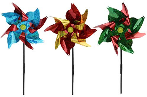 KONTONTY 3pièces Moulin à Vent Décoratif pour Jardin Jouet pour Garçon Fille Et Accessoires Photo Lot de à Vent Extérieur