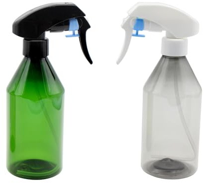 KENSHIRE 300ml 10.5oz empty spray bottles refillable reusable plastic water spray bottle with trigger sprayer for plant misting atomizer gardening hair salon bathroom kitchen organic cleaning 2 Pack