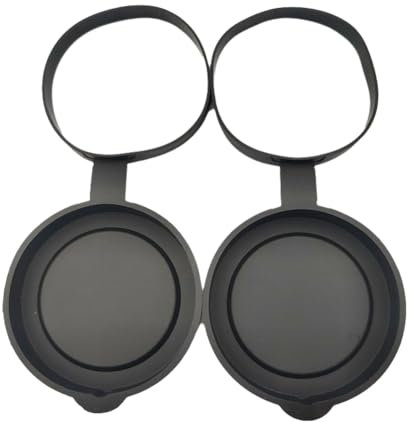 Doxiuyo 2 Pieces Binoculars Protective Rubber Objective Lens Cap Binocular Best Protect 61-63MM