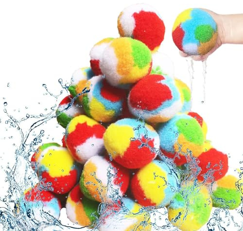 Wasserbälle wiederverwendbar – 60 Stück Wasserspielballons für | Spiel Outdoor Sommer Party Spielzeug Garten Camping Freizeit