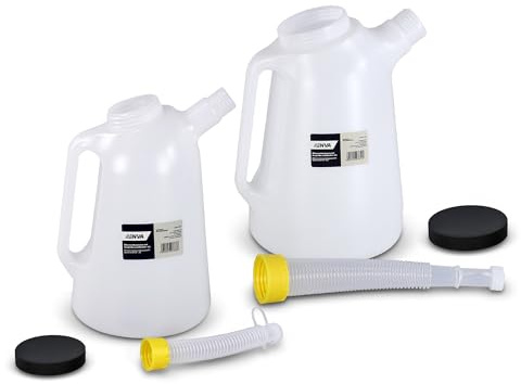ENVA MADE FOR QUALITY 1x bidon d'huile, bidon gradué 5L + 1x bidon d'huile, bidon gradué 3L