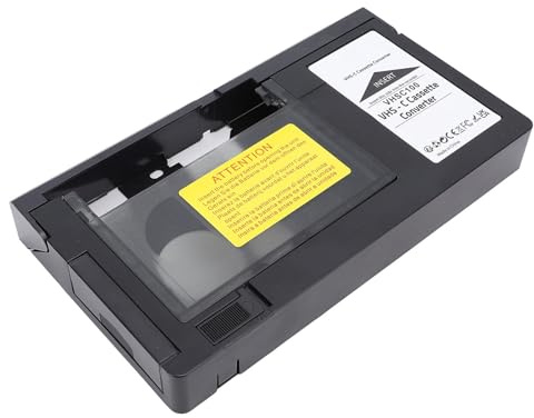 ciciglow Adaptador de Cassette de Cinta VHS-C, Convertidor de Cassette Fácil de Usar, Adaptador de Cassette de Video con Función de Reproducción y Grabación para Cintas VHS