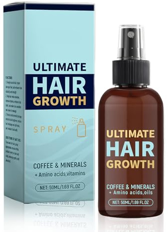 Sérum Spray Para El Crecimiento Del Cabello Para Hombres/Mujeres,Hair Growth Spray,Acelerar El Crecimiento Capilar,con Minerales,Cafeína y Biotina,Crece Pelo Rápido,Fortalece y Nutre el Cabello 50ml