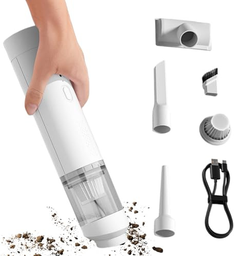 Setauoo Aspirateur Portatif sans Fil - Aspirateur pour Voiture Léger sans Fil - pour Nettoyage Automatique Et Rapide des Tapis De Voiture, Sièges, Poils d'animaux, Claviers en Camping-Car, Maison Et