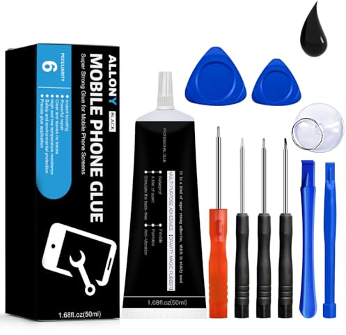 ALLONY Pegamento para Moviles,Pegamento Pantalla Movil, Pegamentos Movils Negro, Impermeable, Adecuado para Pantallas de Carcasas Traseras, Teléfonos Móviles, 50ml
