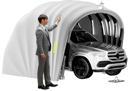 Toldo retráctil resistente para coche, cochera de acero inoxidable, refugio plegable y duradero, diseño portátil para protección al aire libre