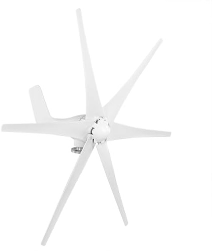 FTVOGUE Generatore Eolico Professionale da 800 W Generatore di Mulini a a 6 Pale in Fibra di Nylon 800 W per Soluzioni di Alimentazione Marine Residenziali Ed Esterne (48V)