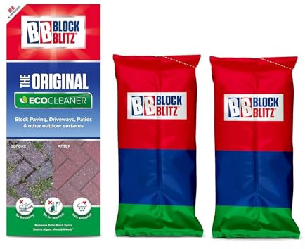 Block Blitz Block Paving Cleaner, Powerful Formula, Fast Acting, Deep Cleaning, Easy Application, Long Lasting, Ideal for Homeowners, Landscapers & Contractors, Pack of 2, 760g