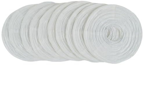 JoyousMall Paquete de 10 faroles de papel blanco de 20 cm, grandes y redondos, decoración para colgar en bodas, fiestas, banquetes, festivales, decoración del hogar