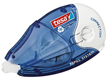 tesa Correction korrigeringstejp för rättelse av tryckt och handskriven text - korrigeringspenna m tejp, ecoLogo tejpapplikator, refillmodell, 8,4 mm