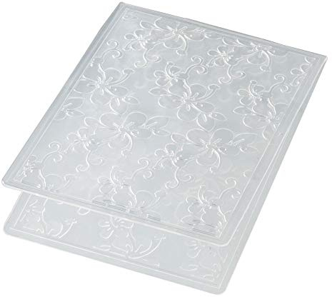 efco Embossing Prägeschablone,Blüten- Muster, 106 x150 mm