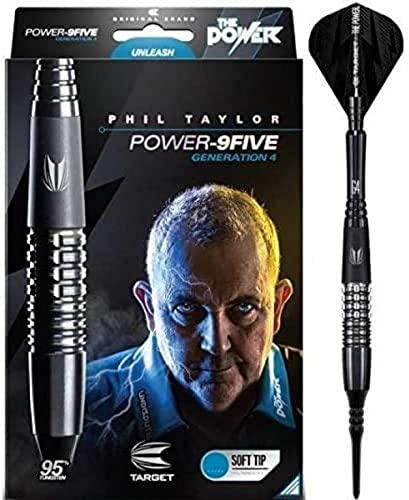 Target Darts Phil Taylor Power 9-Five 4:e generationen 18G volfram softdarts-set dartpilar