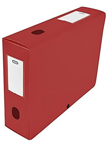 Elba 400094587 Boîte de classement à monter dos 80 mm polypropylène opaque 24 x 32 cm Rouge