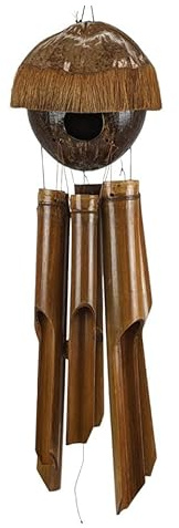 Artisanal Windspiel/Windglocke aus Bambus und Kokosnuss