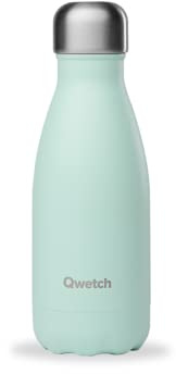 Qwetch - Trinkflasche Originals Edelstahl Isolierflasche 260ml Pastell Grün - Thermosflasche 24h Kalt & 12h Heiß - Auslaufsicher, BPA-frei, Wiederverwendbar - Perfekt für Sport, Reisen, Büro & Wandern