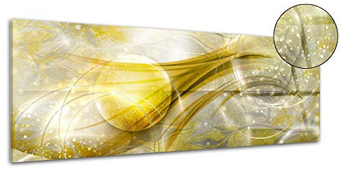 DECLINA Quadro in plexiglass, motivo: campane moderne, stampa astratta su vetro acrilico, decorazione da parete, per casa, cucina, soggiorno, camera da letto, ufficio, 100 x 35 cm