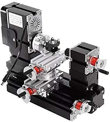 Auoeer DIY Tool Lathe Milling Machine Kit Mini Rotary Lathe DIY Woodworking Wood Lathe Model Making Tool