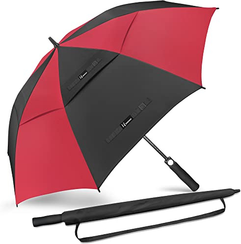 NINEMAX Golf Regenschirm Groß Sturmfest XL/XXL,Großer Regenschirm Sturmfest | Stabil Golfschirm Gross für Herren Damen 2 Personen