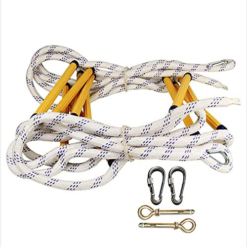ZXCVBAS Rope Ladder,Safety Rope Ladder,Emergency Ladders,Fire Escape Ladder, Safety Rope Step Ladders, Fast To Deploy for Escape From Window Balcony To Face Emergency,12m/39.37ft