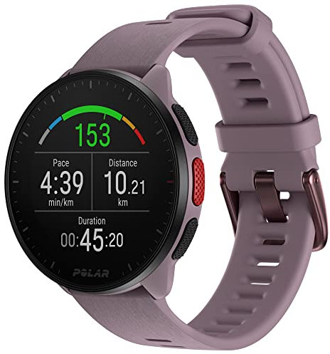 Polar Pacer - GPS Laufuhr - Smartwatch mit Pulsuhr - Sport & Fitness - ultraleichte Uhr mit Schrittzähler, personalisierten Trainingsprogrammen & Erholungsfunktionen, Musiksteuerung, Purple Dusk