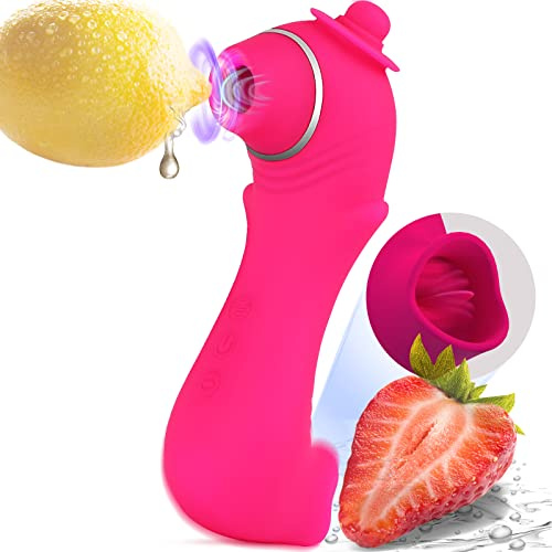 Sex Toys Vibromasseurs Avec Aspiration Clitoridienne et Léchage de Langue Pour Seins Mamelon Anus Scrotum, 10 Modèles de Vibration Stimulent Pour les Couples Hommes et Femmes, étanche