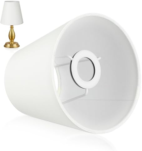 Lurrose Kleiner Lampenschirm E14 Stoff Lampenschirm Vintage Stil Macaron Leinen Ersatzschirm Für Tischlampe Stehlampe Pendelleuchte Wohnzimmer Schlafzimmer