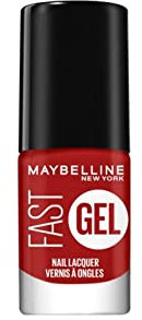 Maybelline New York Fast Gel Nail Lacquer, 12 Rebel Red, 7ml