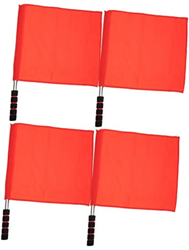 YARNOW 4 Stück Befehlsflag Signalisieren Volleyball-spiel-flagge Rote Handfahnen Ammer Mit Zielflagge Kommandant Flagge -rennflagge Aus Polyester Leitfahne Lkw Polyester Baumwolle Frau