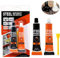Ganbaro Epoxy Resin Glue, 2 Part Epoxy Glue, Mental Epoxy Glue, Metal Glue, for Durable Bonding & Repairs, Epoxy Adhesive for Metal, Ceramic, Wood and Glass, White and Black Combination, Dark Grey