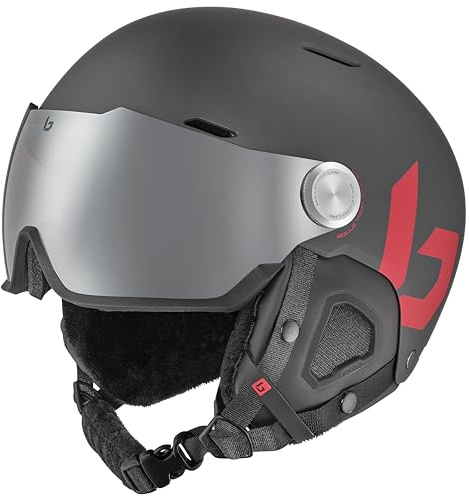 Bollé - MIGHT VISOR | Ski Helme | Ski Helmet | High Resistance ABS Protection | Optimal Ventilation| Comfort Foam | Removable Ear Pads | Anti-Fog & Anti-Scratch Treatment