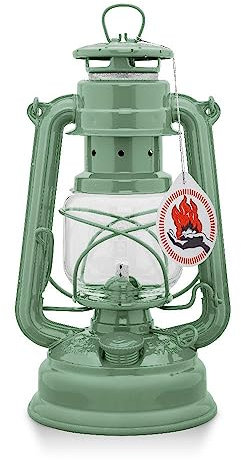 Feuerhand Baby Special 276 Lampe tempête Vert sauge Pour jardin, camping et balcon Lampe à pétrole traditionnelle avec 20 heures d'autonomie Fabriqué en Allemagne