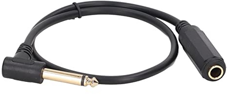 per Cavo Audio 0,5 M 1 4 Pollici Mono Ad Angolo Retto 6,35 Mm Maschio a Femmina Cavo di Prolunga Stereo per Telefono Microfor 0,5 M 19,7 Pollici 1 4 Pollici Mono Ad Angolo Retto