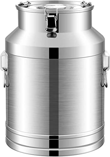 WQZStar Cubo de Leche hermético de Acero Inoxidable 201, Cubo de Vino, Olla de lácteos, Jarra de té, barriles de Transporte multifunción con Sello de Silicona Resistente (100 L)