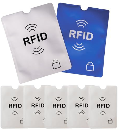 Off-Block RFID Passport Schutzhüllen Set, NFC Blocker 5+2 Stück für Reisepass, EC-Karten, Kreditkarten, Ausweise, Zugangskarten, Schutz vor Datendiebstahl, Original aus dem Shopping TV by Michael G.