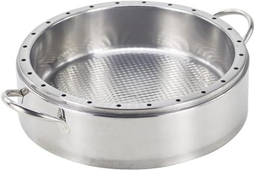 SEIBES Cesta para cocinar al Vapor,Cesta para cocinar al Vaporera de Acero Inoxidable for Alimentos, vaporera Tradicional China, Cesta for Dim Sum, Olla for cocinar Dim Sum y Dumplings(26X26CM)