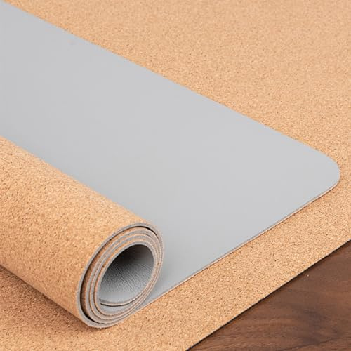 Schreibtischunterlage aus Kork-Leder, doppelseitige Schreibtischunterlage, Schreibtischunterlage, Büro-Schreibtischmatte, wasserdicht, großes Mauspad, Schreibtisch-Schreibunterlage,
