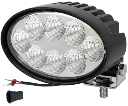 Hooma 40W Faros de Trabajo LED Oval 12V/24V Foco Led para Tractor 3200lm Compatible con John Deere CAT (IP67 Impermeable)