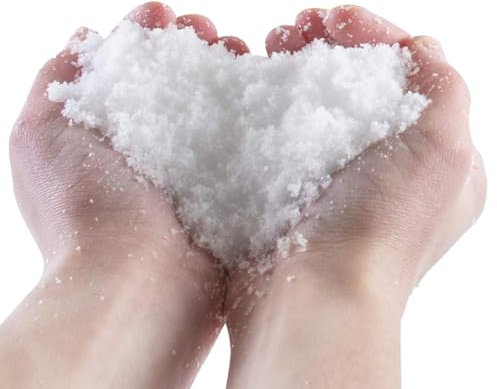 AOVNA 240g Weihnachten Kunstschnee Deko Künstliche Schneeflocken Fake Schnee Dekoration für Weihnachtsbaum Tischdekoration