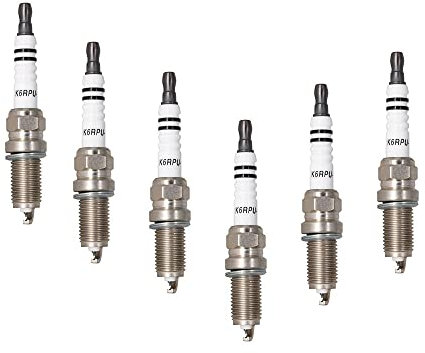 KFJFDHES Platin-Zündkerzen K6RPU-11 ersetzen for ALMERA 1.6 Zündsystem Auto-Ersatzteile Zündkerze Solides Terminal(6 Pieces K6RPU-11)