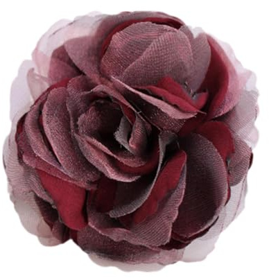 Amagogo Broche en Tissu à Fleurs pour vêtements pour Femmes Broche en Tissu satiné à Fleurs Roses pour Robe