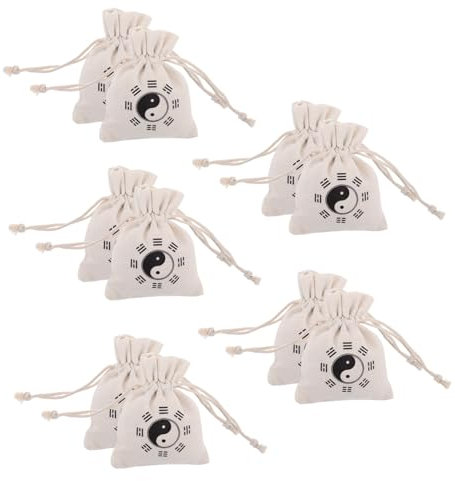 BESPORTBLE 10stücke Schmuckbeutel Mit Kordelzug Wiederverwendbare Beutel Aus Leinen Aufbewahrungsbeutel Für Kleine Gegenstände DIY Party Geschenktaschen Handgefertigte Taschen Für