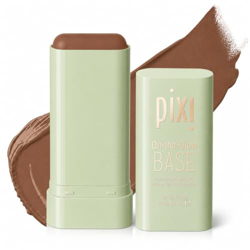 Pixi Beauty On-the-Glow Base| Tinted Moisturizer Foundation Stick | Chesnut: Rich, deep cool shade| 0.6 oz / 19g