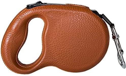Einziehbares Zugseil für Hunde, Rosenrot, modisch, edles Haustier-Zugseil, 5 m, automatisch, einziehbar, Braun