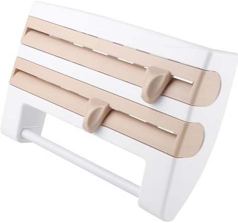 Fafeicy Porte-Serviette en Papier de Film Cling, Porte-Aiguille Multifonctionnelle ABS de Cuisine ABS Hauteur Vane/Wing Support pour LA Maison (Kaki)