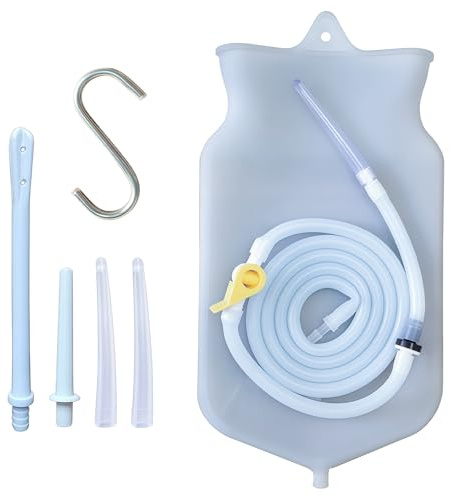 PRITOK Enema Kit for Adults: Enema Bag Kit 2L, Colon Cleaning Reusable Coffee Enema Kit, Hands-Free Colonic Irrigation Home Kit for Colon Detox Cleanse Enemas