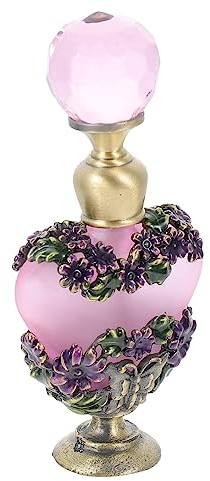 OFFIGAM Bouteille de Parfum Décorative Vintage Flacon Rechargeable Émaillé pour Voyage Échantillon et Aromathérapie